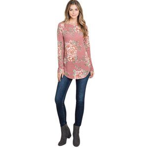 Relaxed Fit Floral Print Top by Bombom
